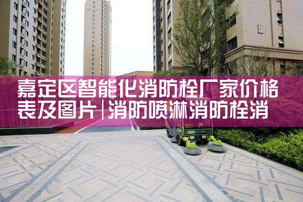 嘉定区智能化消防栓厂家价格表及图片