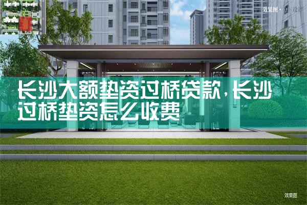 长沙大额垫资过桥贷款