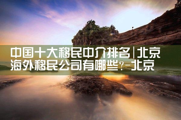 中国十大移民中介排名