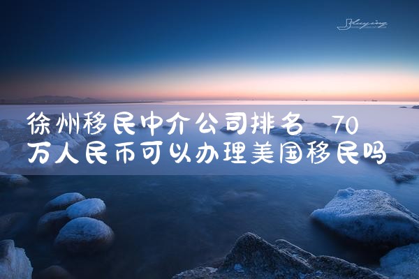 徐州移民中介公司排名