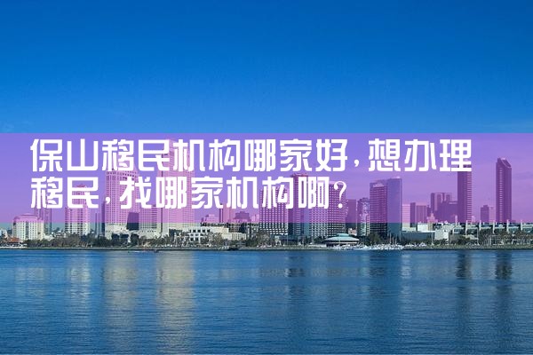 保山移民机构哪家好