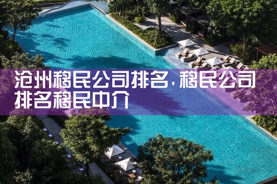 沧州移民公司排名