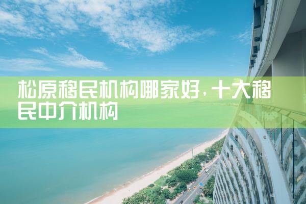 松原移民机构哪家好