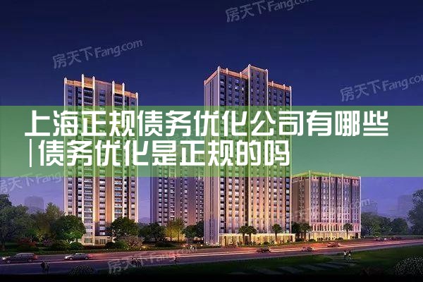 上海正规债务优化公司有哪些