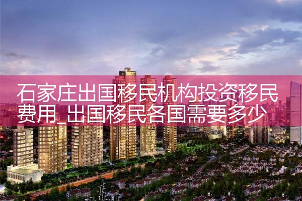 石家庄出国移民机构投资移民费用