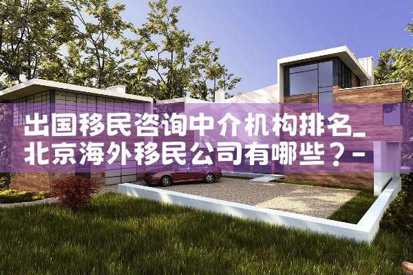 出国移民咨询中介机构排名