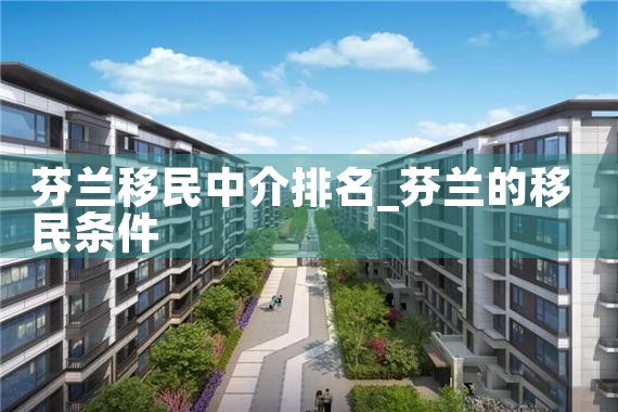 芬兰移民中介排名