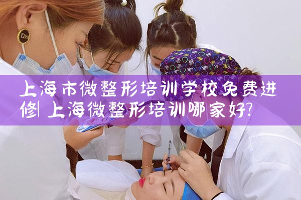 上海市微整形培训学校免费进修