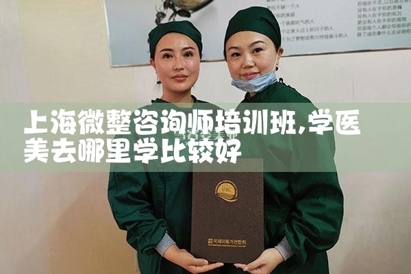 上海微整咨询师培训班