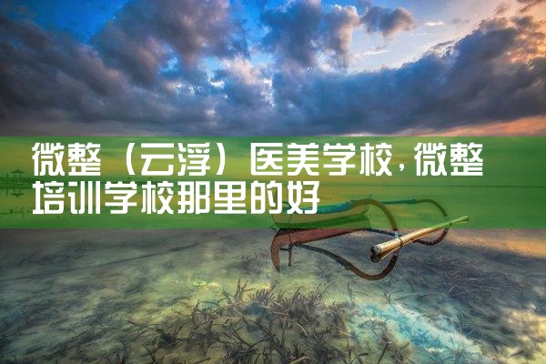 微整(铜仁)培训结构