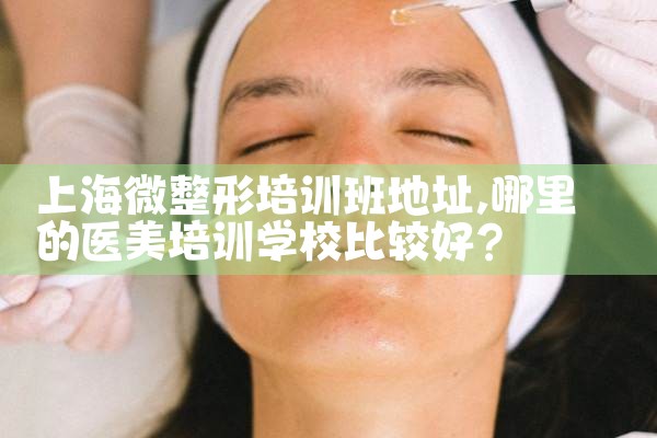 上海微整形培训班地址