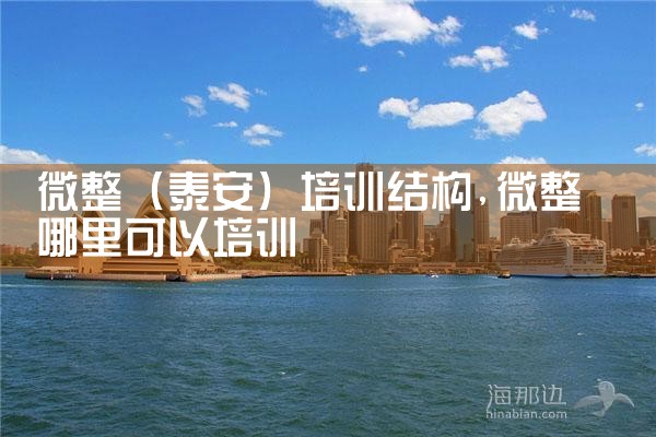 微整(泰安)培训结构