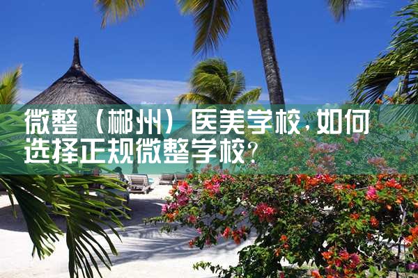 微整(和田地区)培训结构