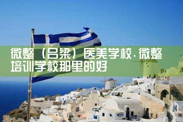 微整(吕梁)医美学校