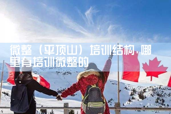 微整(平顶山)培训结构