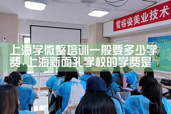 上海学微整培训一般要多少学费