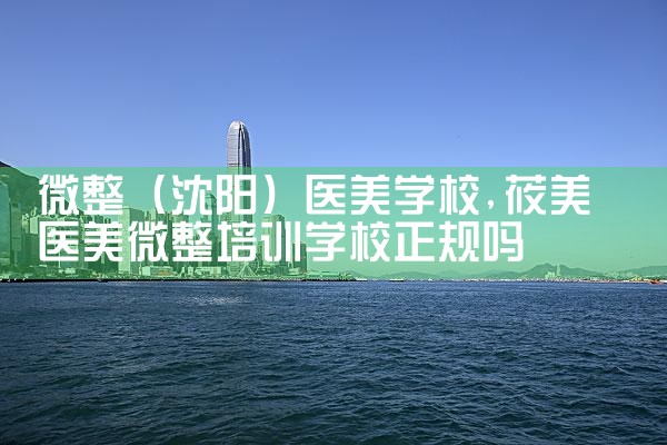 微整(沈阳)医美学校