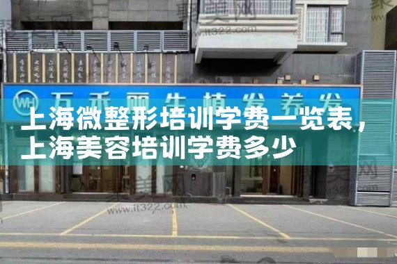 上海微整形培训学费一览表