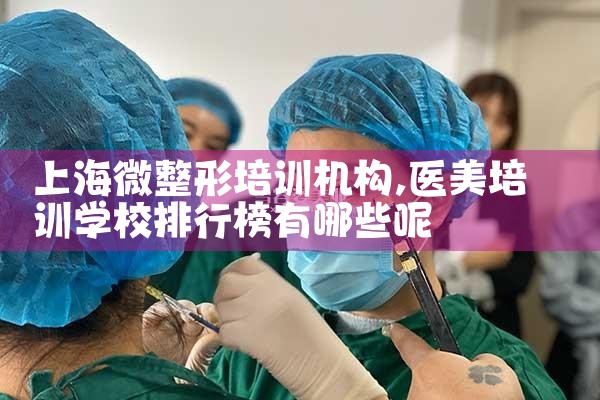 上海最好微整培训学校