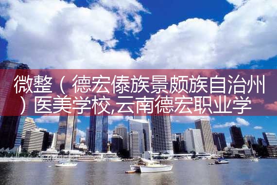 微整(德宏傣族景颇族自治州)医美学校