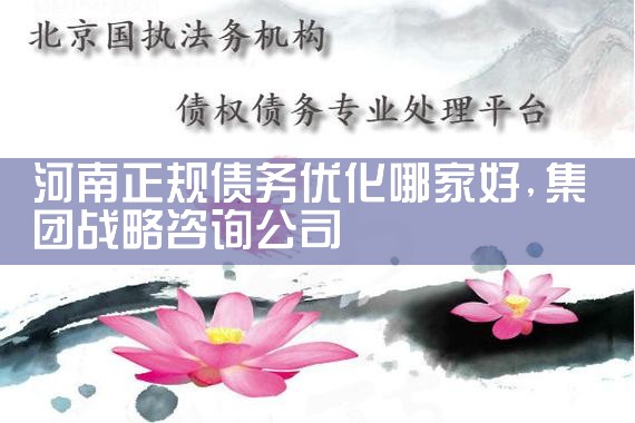 河南正规债务优化哪家好